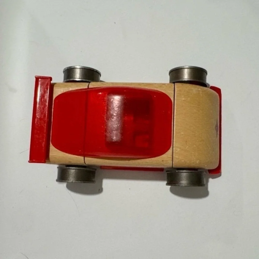 Automoblox Toy Sportscar C9-R Modular Building Block Wood Red Ages 3+ Kids Auto